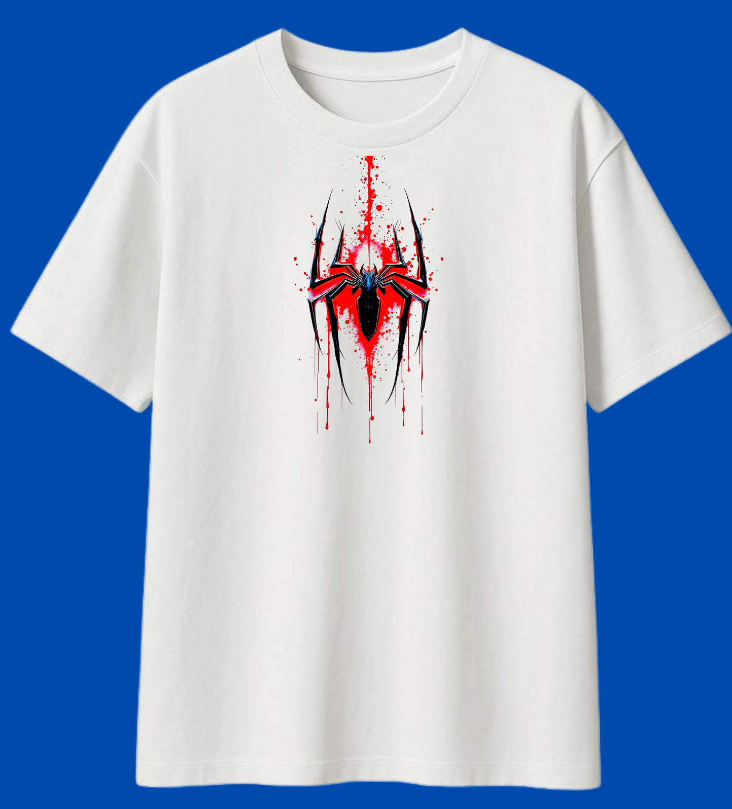 Minimalist Spider & Hero Burst Oversized T-Shirt