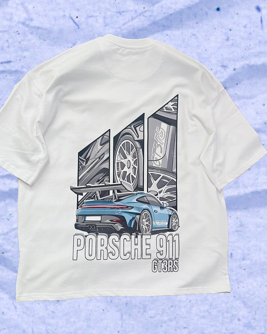 Porsche 911 GT3 RS "Legacy" Oversized Tee - White