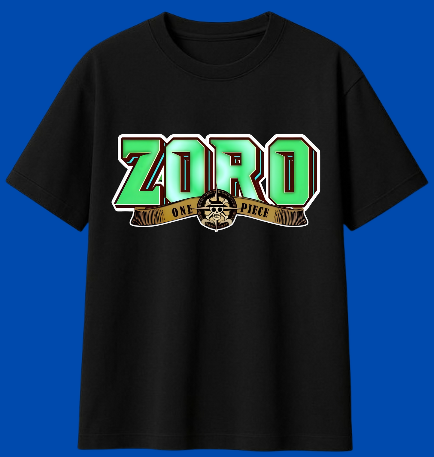 Roronoa Zoro Typography & Back Graphic Oversized T-Shirt